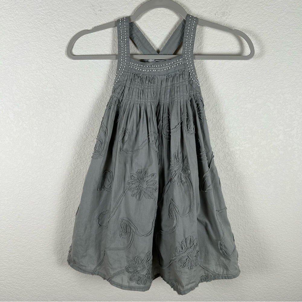3 Pommes Girl Sz 5  Boho sleeveless cotton dress Cottagecore Event Wedding